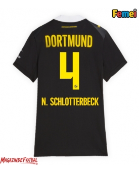 Borussia Dortmund Nico Schlotterbeck #4 Tricou Fotbal Replică 2026-27 Femei Deplasare Borussia Dortmund Nico Schlotterbeck #4 Tricou Fotbal Replică 2026-27 Femei Deplasare